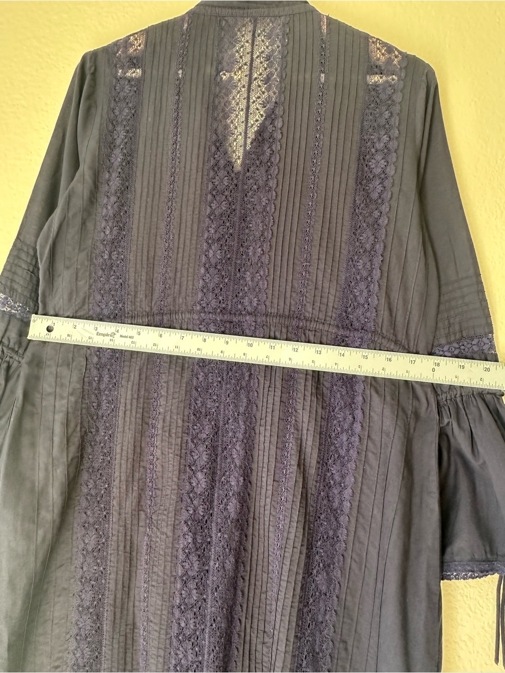 Urban Research ROSSO Navy Lace Cotton Midi Dress Free Size Japan - Picture 12 of 13